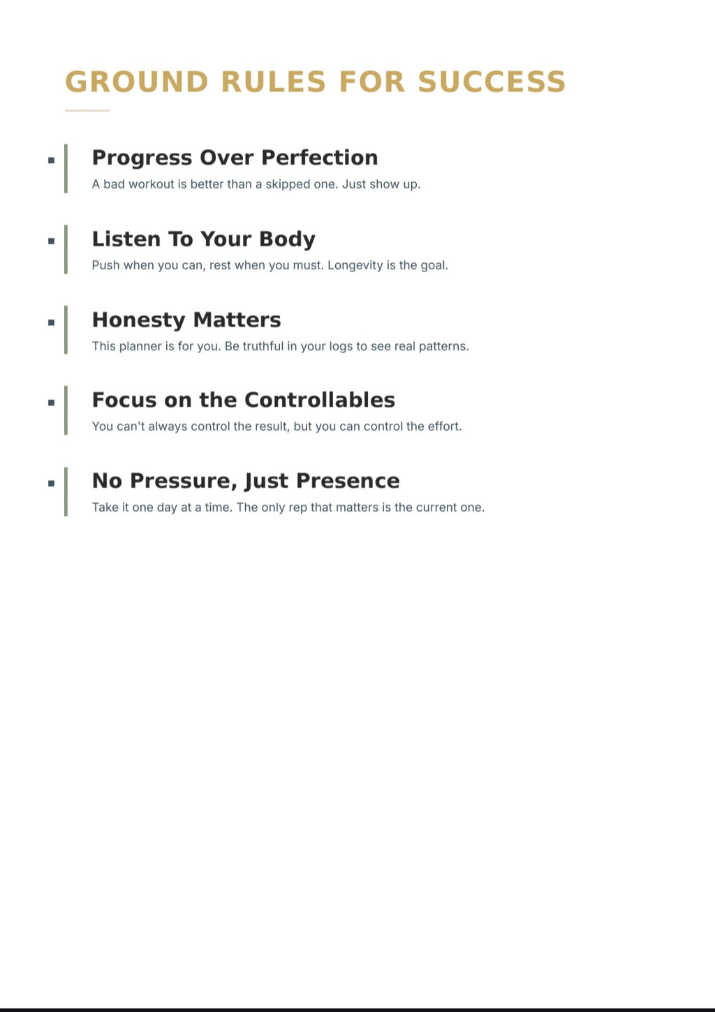 Premium Fitness Planner