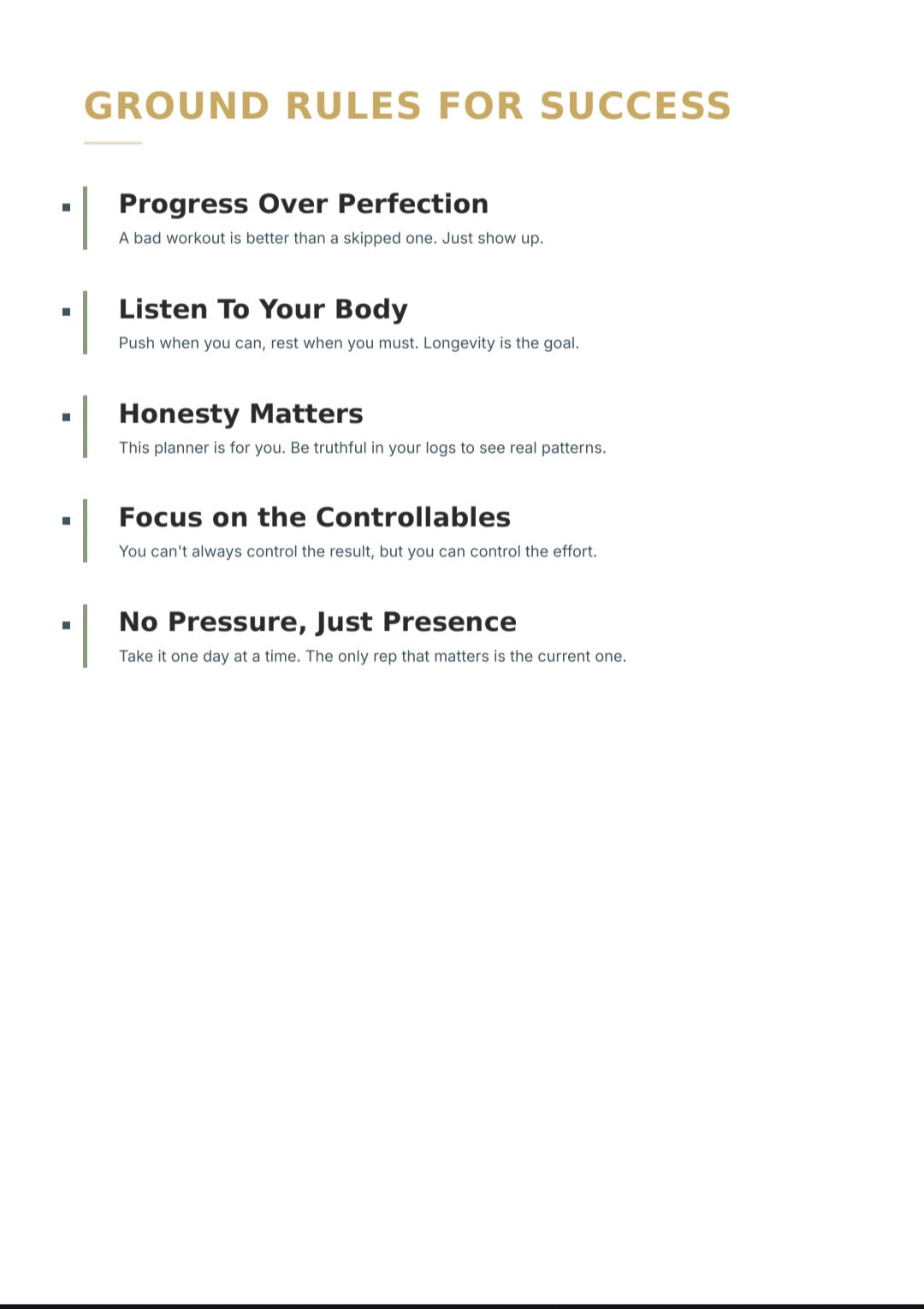 Premium Fitness Planner