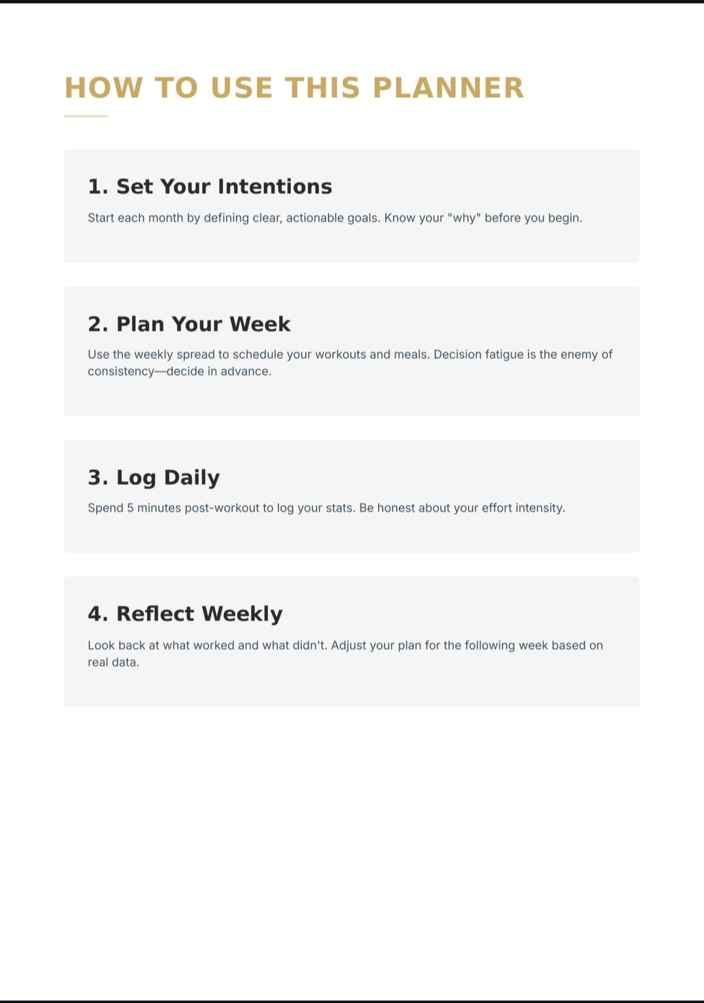 Premium Fitness Planner