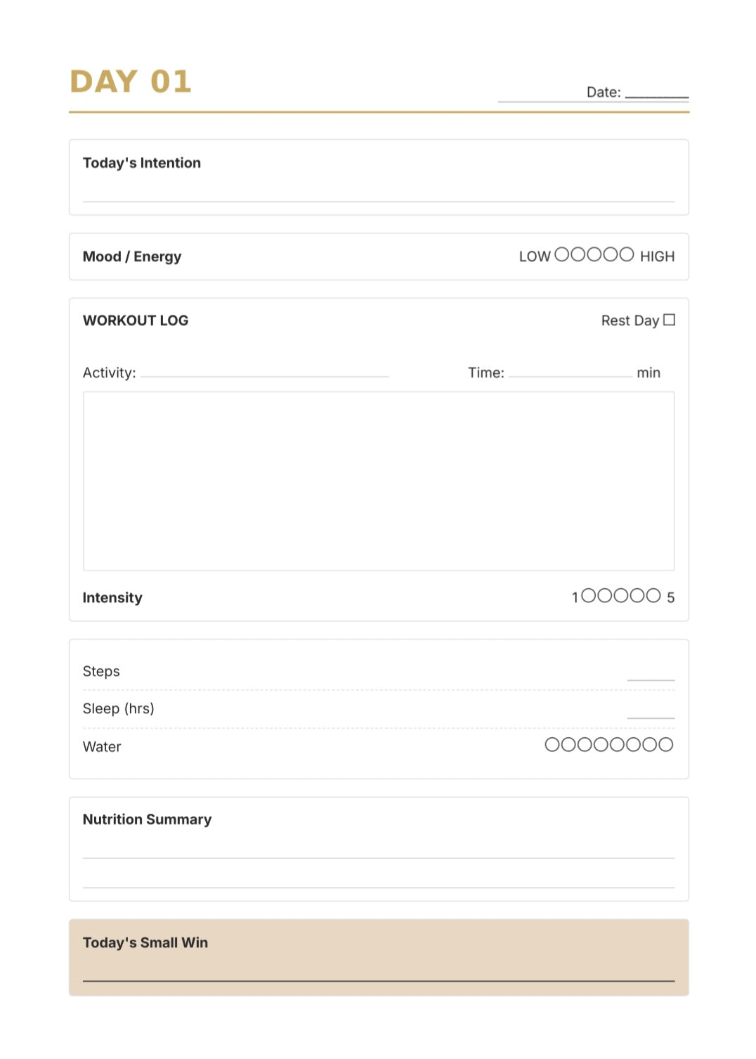 Premium Fitness Planner